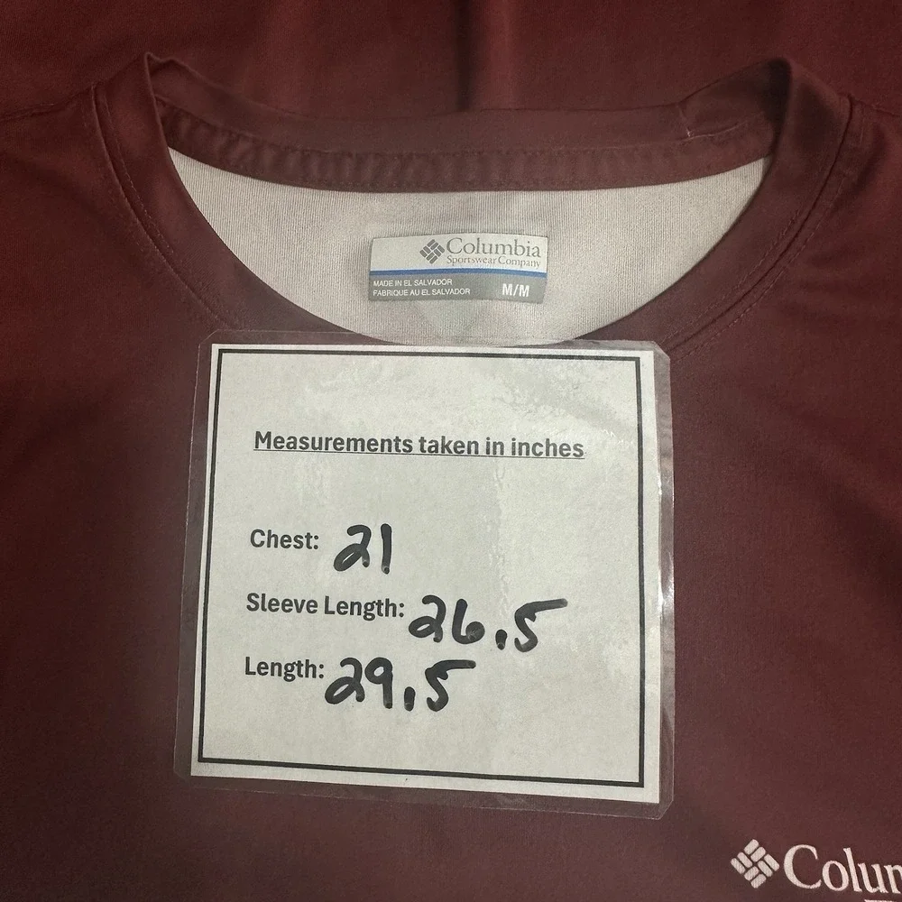 Columbia PFG Alabama Red Fish Swim Shirt Omni-Shade 50‎ UPF Long Sleeve Men's M